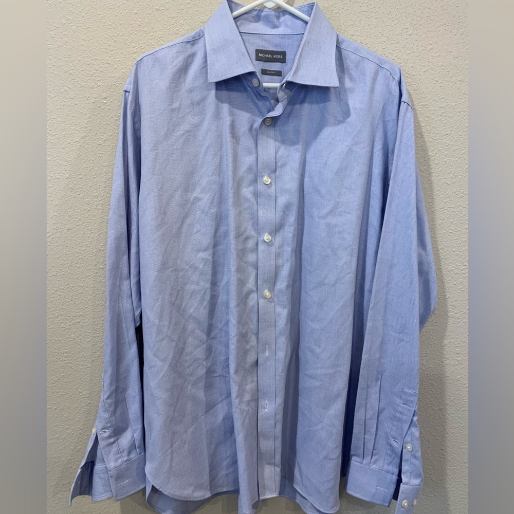 Michael Kors Light Blue Men's Dress Shirt